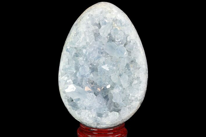 Crystal Filled Celestine (Celestite) Egg Geode - Madagascar #98821